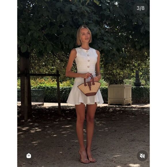 Elliatt Fiona Mini Dress in White Bridal Shower Bachelorette Dress S NWT - Picture 2 of 7